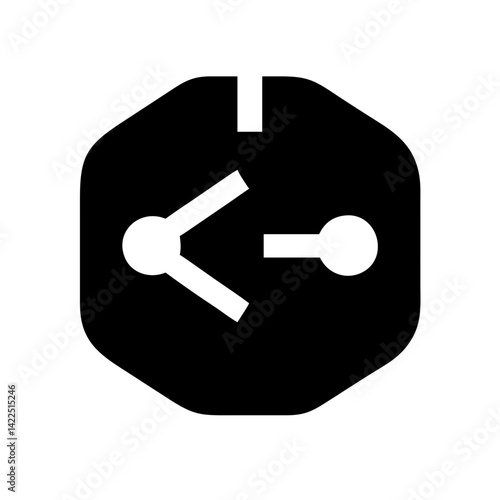 node js glyph  flat vector icon