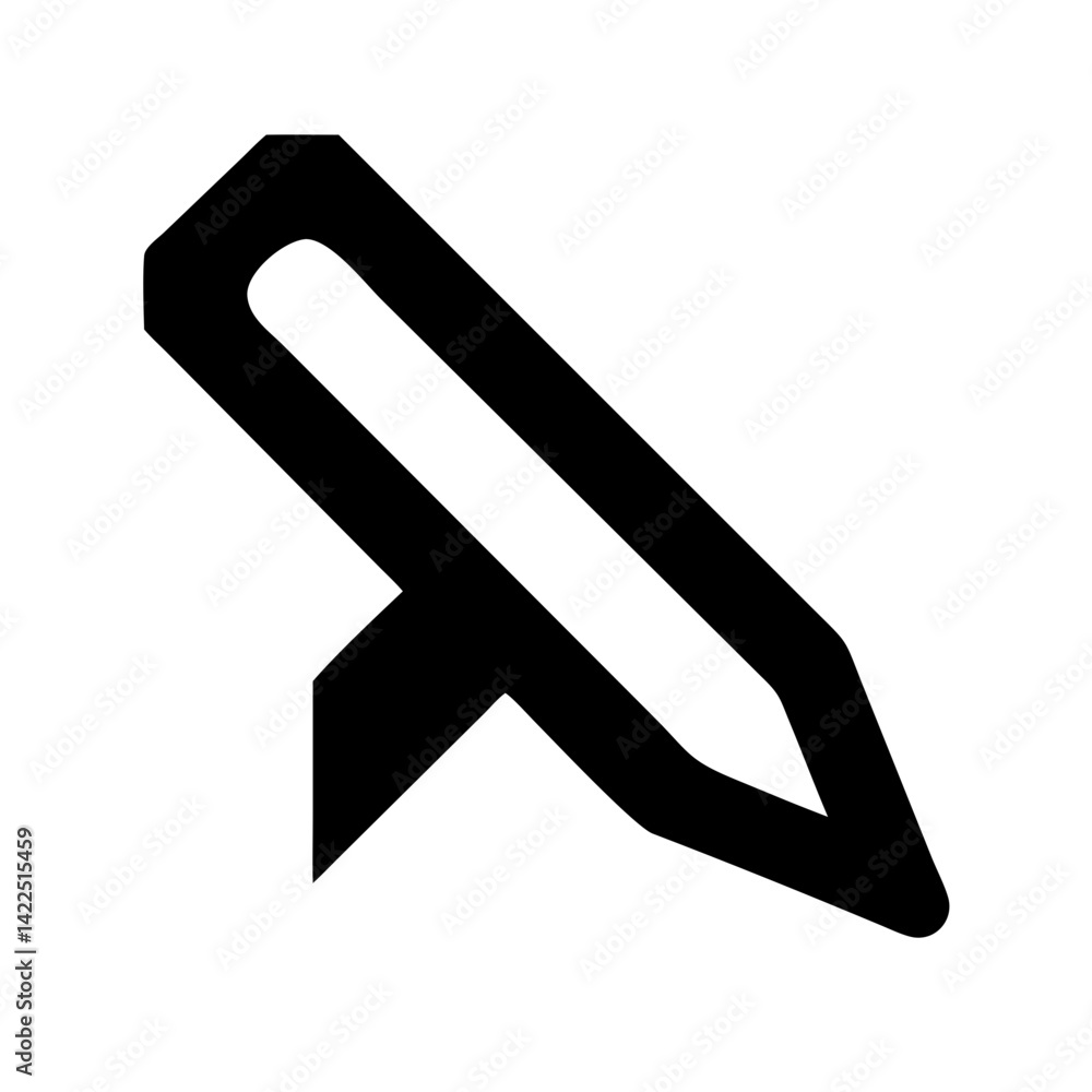 pen clip slash glyph flat vector icon pen clip slash glyph flat vector icon