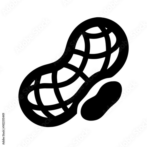 peanuts glyph  flat vector icon