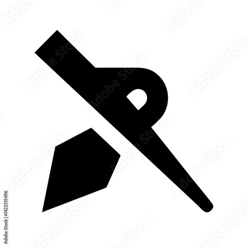 pen fancy slash glyph flat vector icon