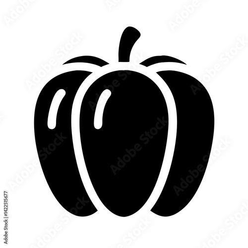 pepper alt glyph  flat vector icon