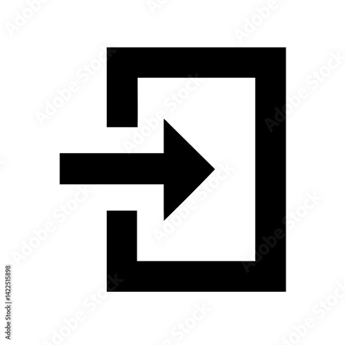 Free Download portal exit glyph  flat vector icon - GFXLoad