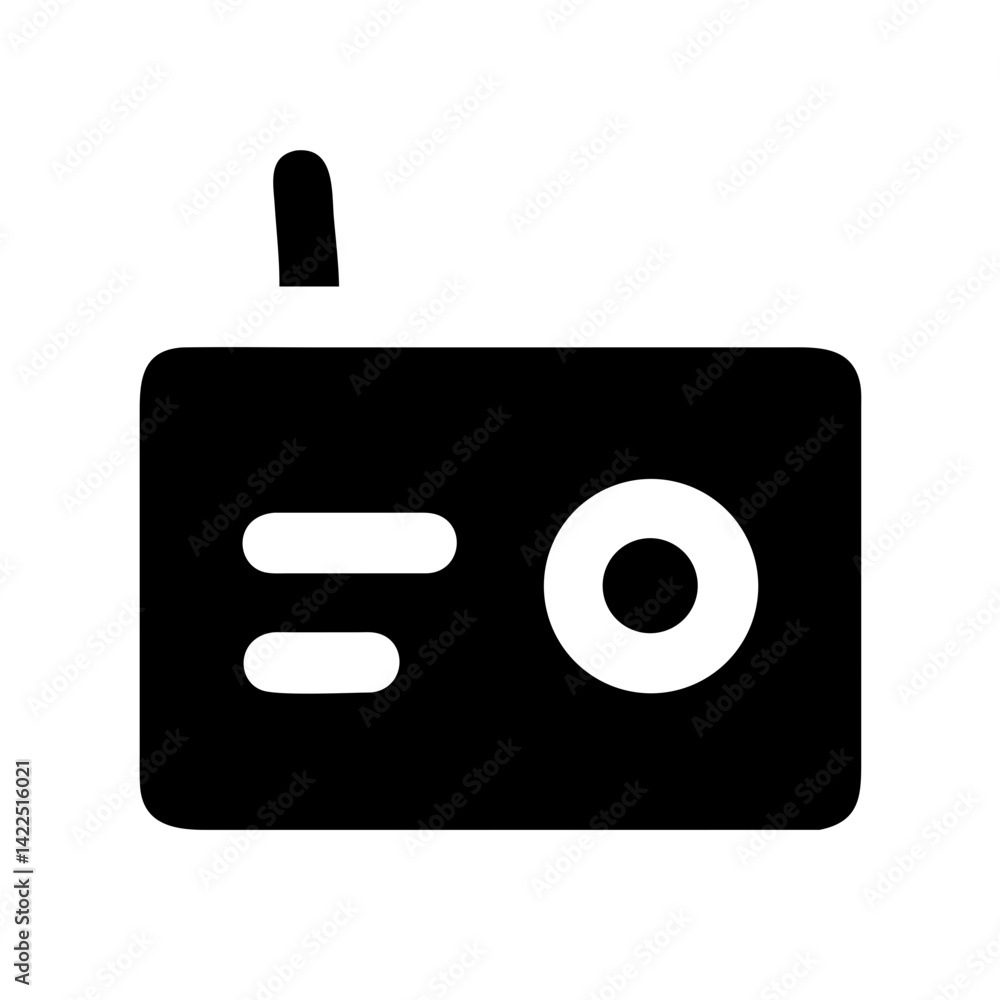 radio glyph flat vector icon radio glyph flat vector icon