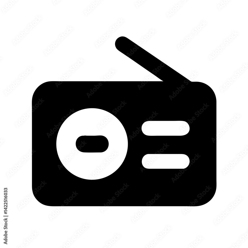 radio glyph flat vector icon radio glyph flat vector icon