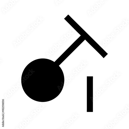 radio alt glyph flat vector icon