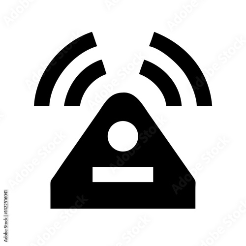 radio alt glyph flat vector icon