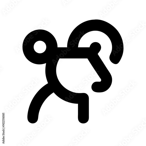 ram glyph  flat vector icon