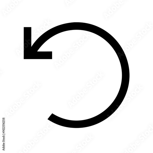 rotate right glyph  flat vector icon