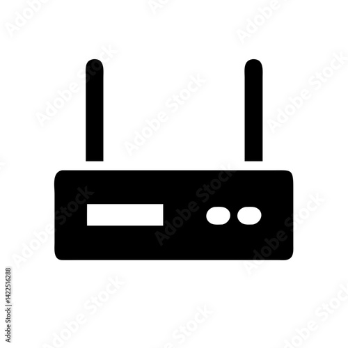 router glyph flat vector icon