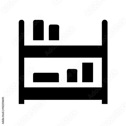 shelves glyph  flat vector icon