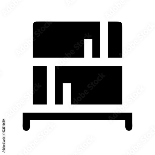 shelves glyph flat vector icon