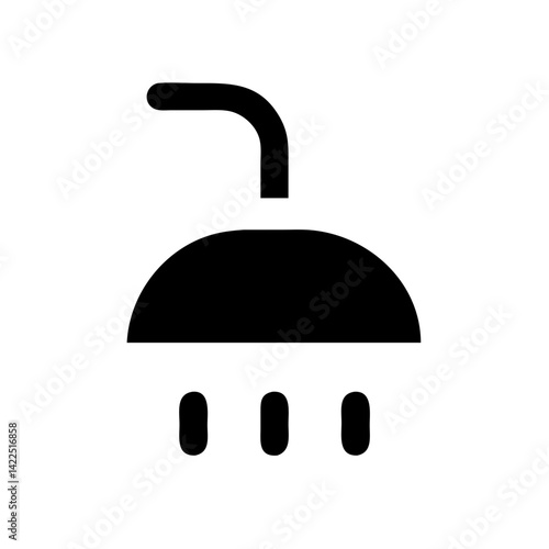 shower glyph flat vector icon