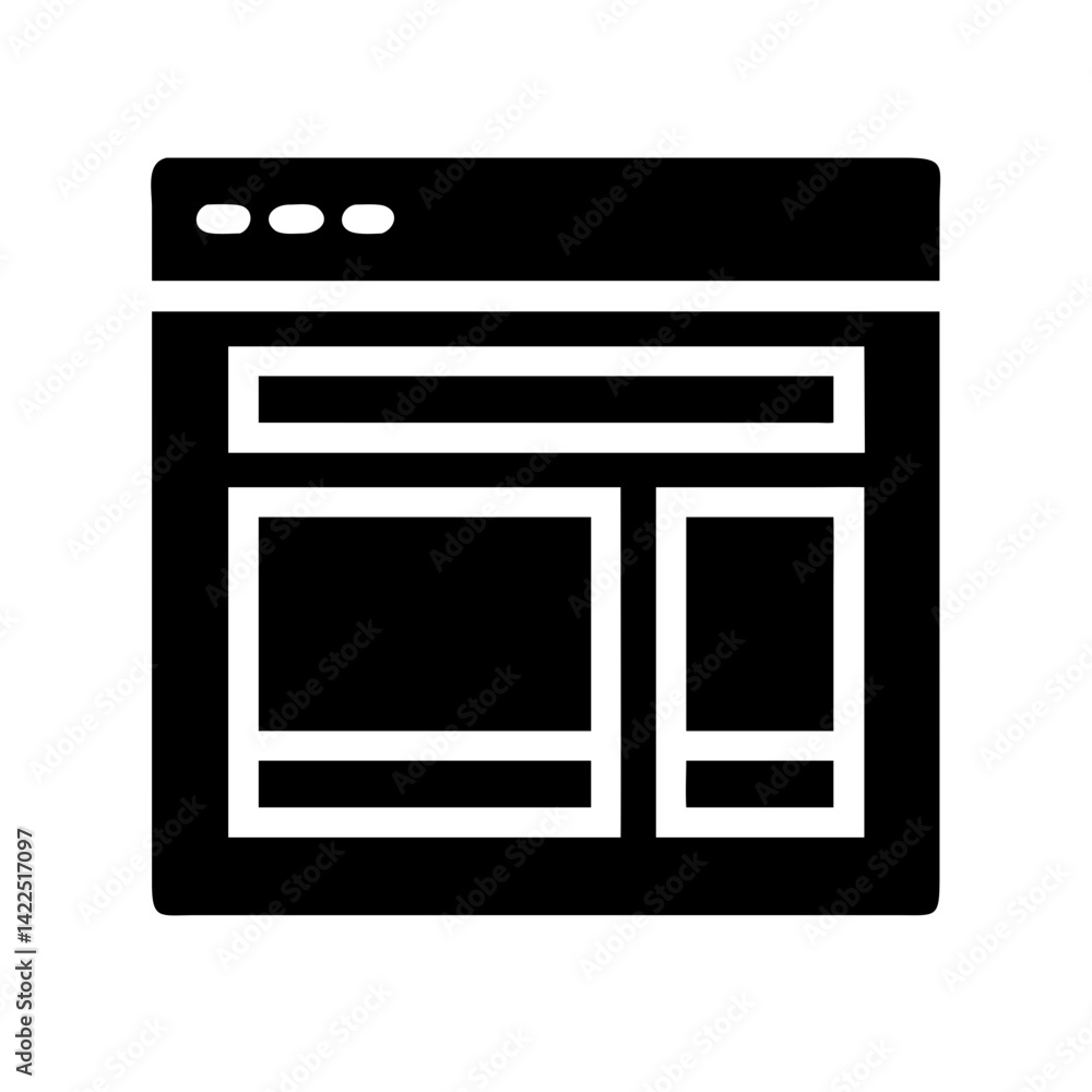 site browser glyph flat vector icon site browser glyph flat vector icon
