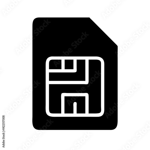 sim cards glyph flat vector icon