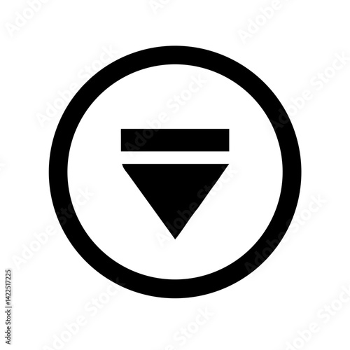 sort circle down glyph flat vector icon Free Download sort circle down glyph flat vector icon - GFXLoad