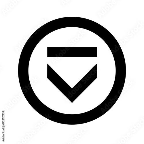 sort circle down glyph flat vector icon Free Download sort circle down glyph flat vector icon - GFXLoad
