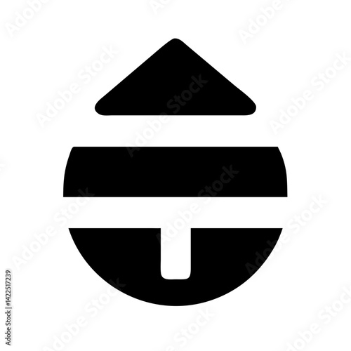 sort circle glyph flat vector icon