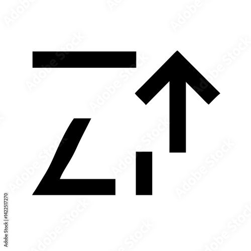 sort size up glyph flat vector icon