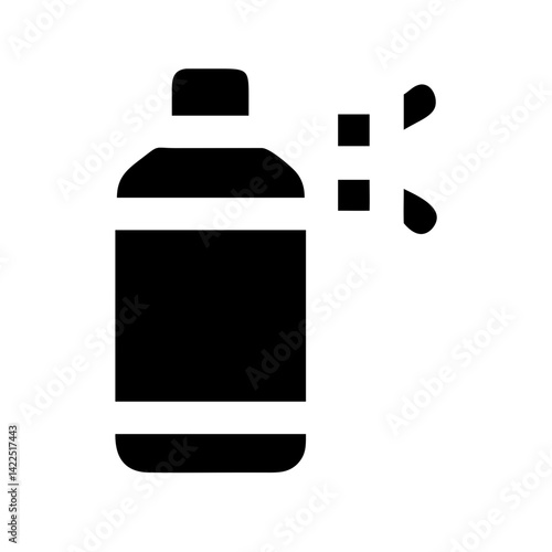 spray can glyph flat vector icon
