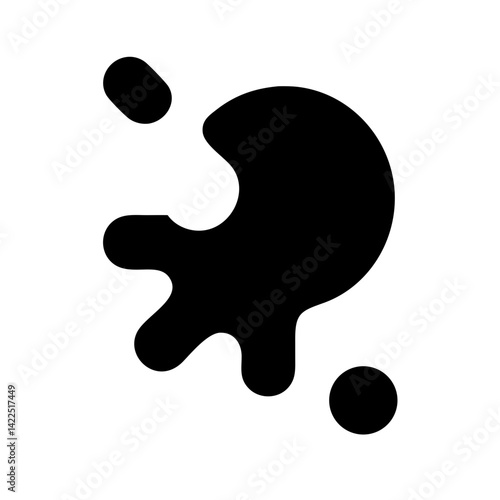 splotch glyph  flat vector icon
