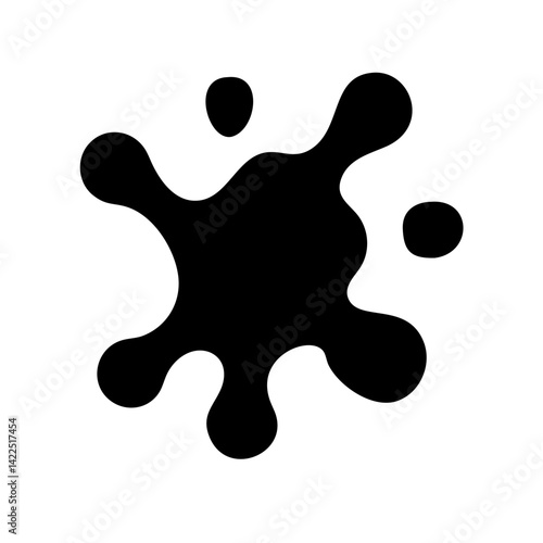 splotch glyph flat vector icon