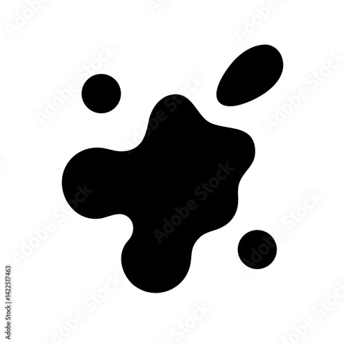 splotch glyph flat vector icon