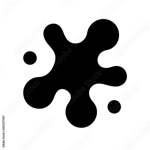 splotch glyph flat vector icon