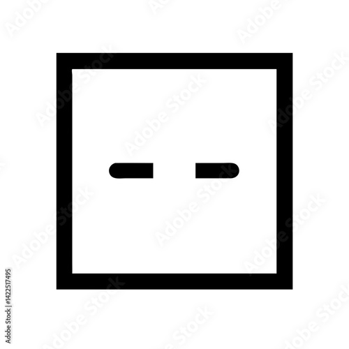 square ellipsis glyph flat vector icon
