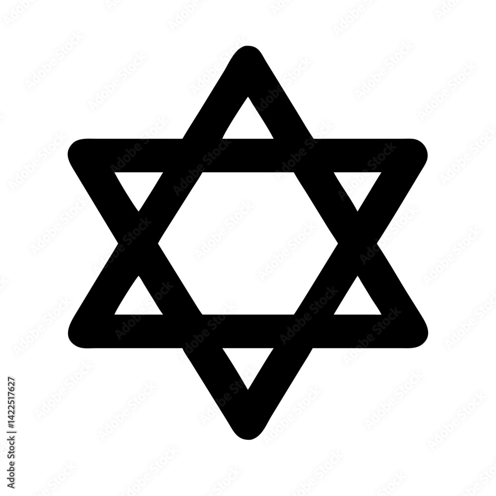 star of david glyph flat vector icon star of david glyph flat vector icon