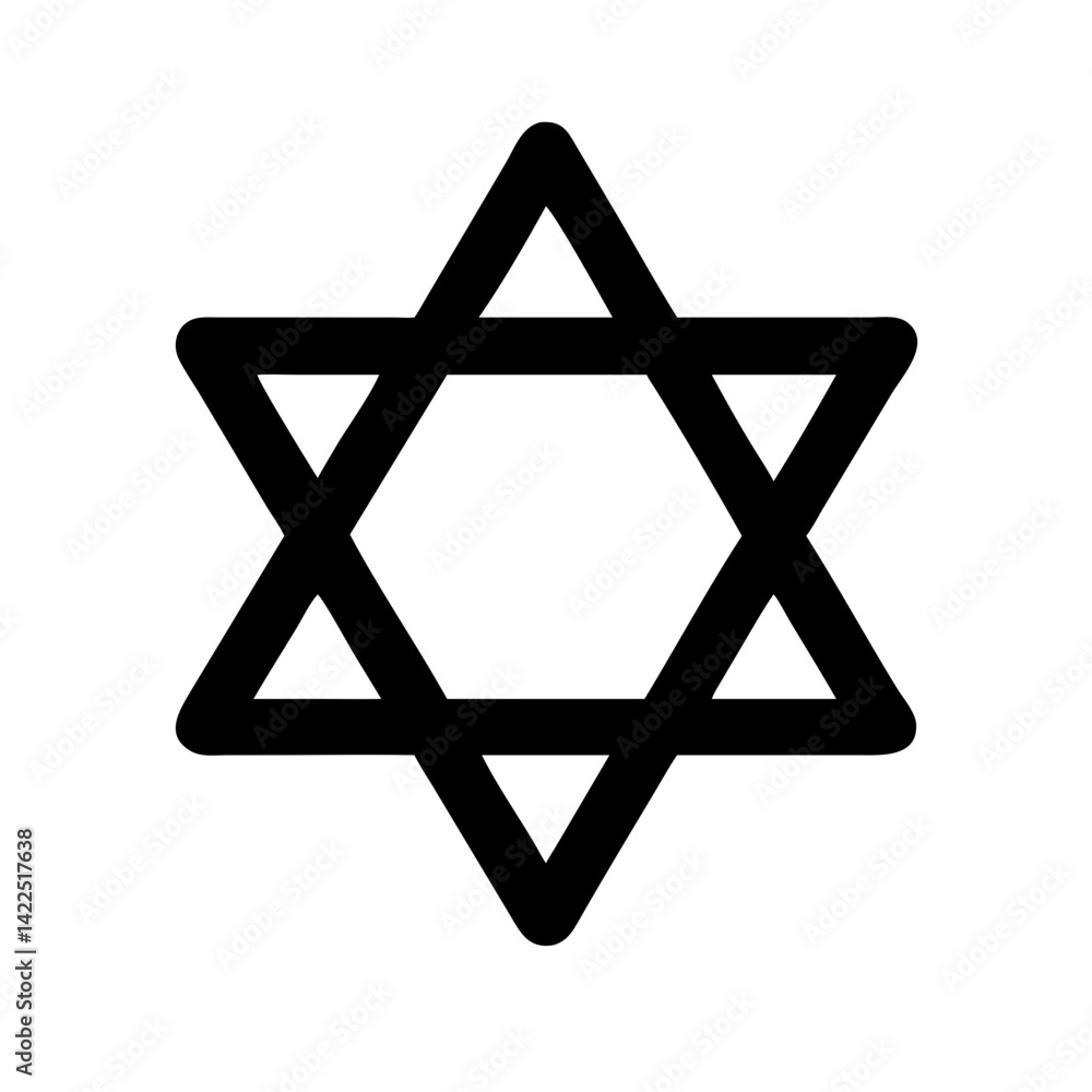 star of david glyph flat vector icon star of david glyph flat vector icon