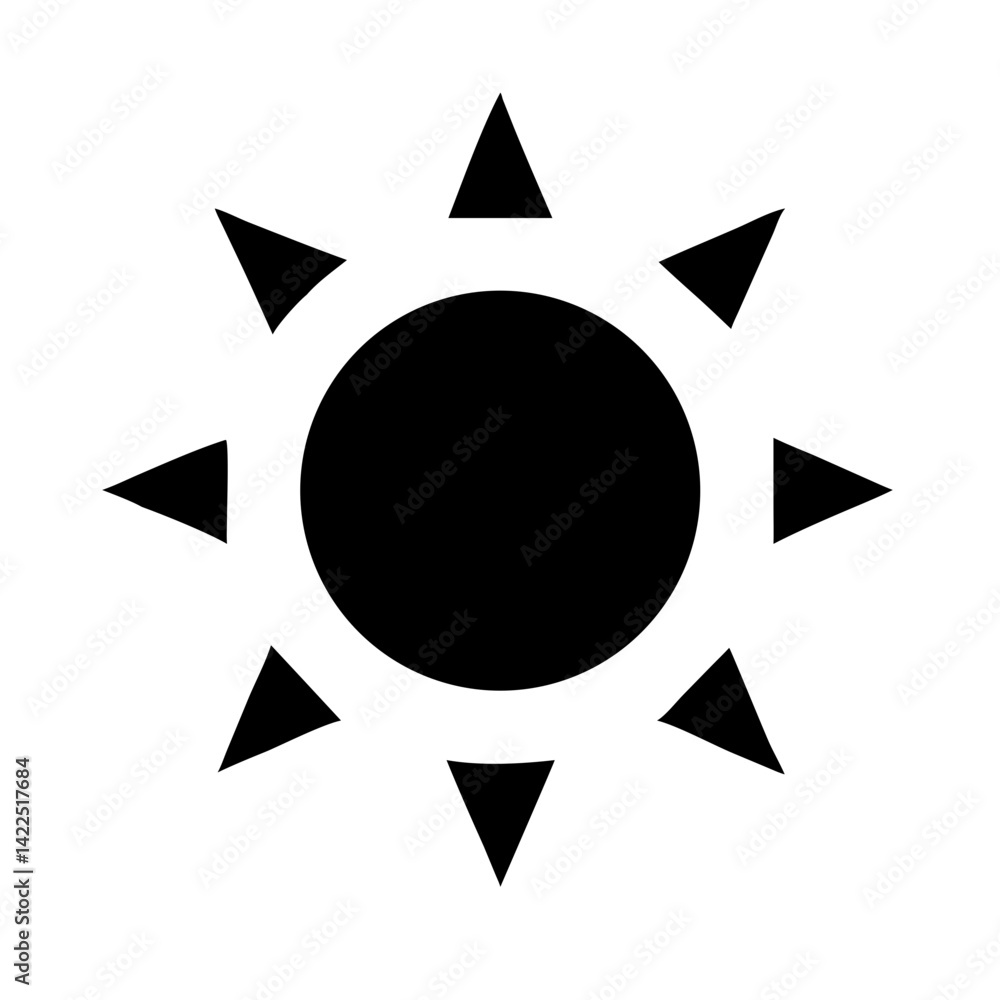 sun glyph flat vector icon sun glyph flat vector icon