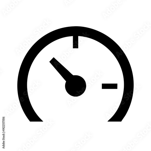 tachometer fastest glyph  flat vector icon