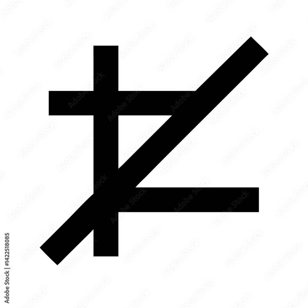 Obraz premium tint slash glyph flat vector icon