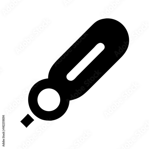 thermometer alt glyph  flat vector icon