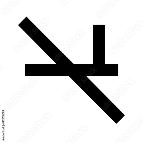 tint slash glyph flat vector icon