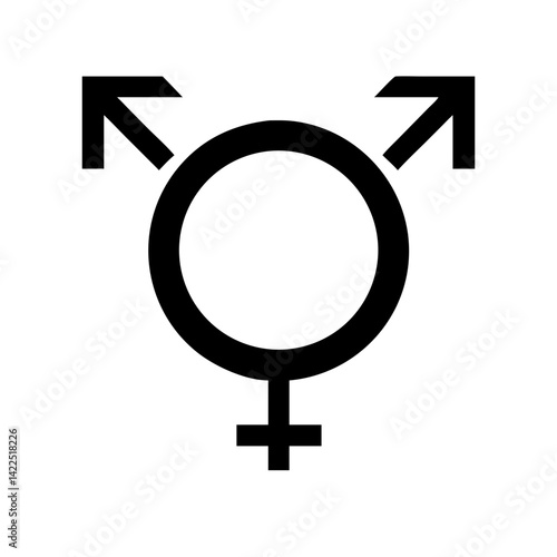 transgender glyph flat vector icon