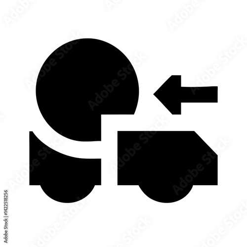 transporter   glyph  flat vector icon