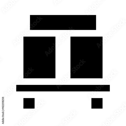 transporter empty glyph flat vector icon