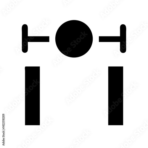 transporter empty glyph  flat vector icon