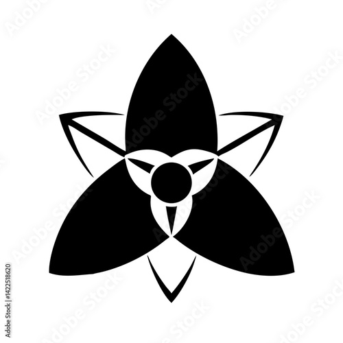 Photos trillium glyph flat vector icon