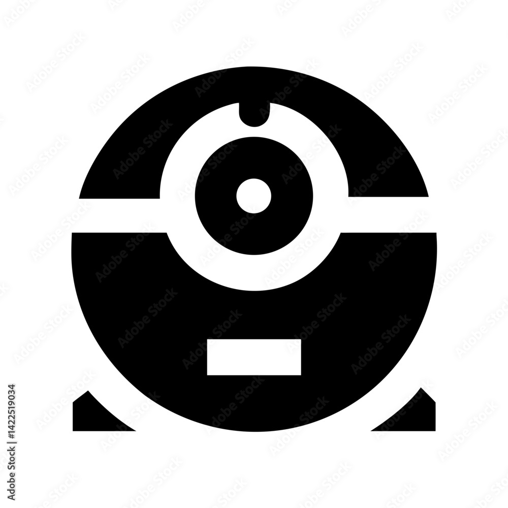 vacuum robot glyph flat vector icon vacuum robot glyph flat vector icon