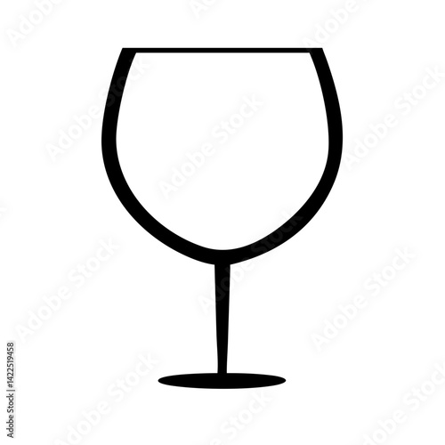 wine glass empty glyph  flat vector icon