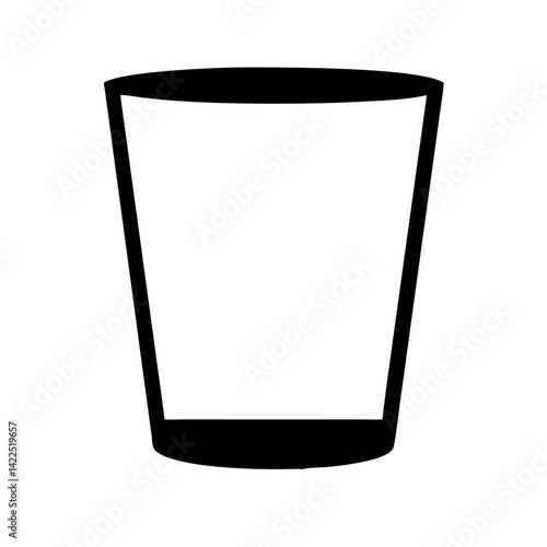 glass empty glyph flat vector icon