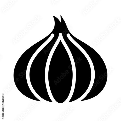 garlic alt glyph  flat vector icon