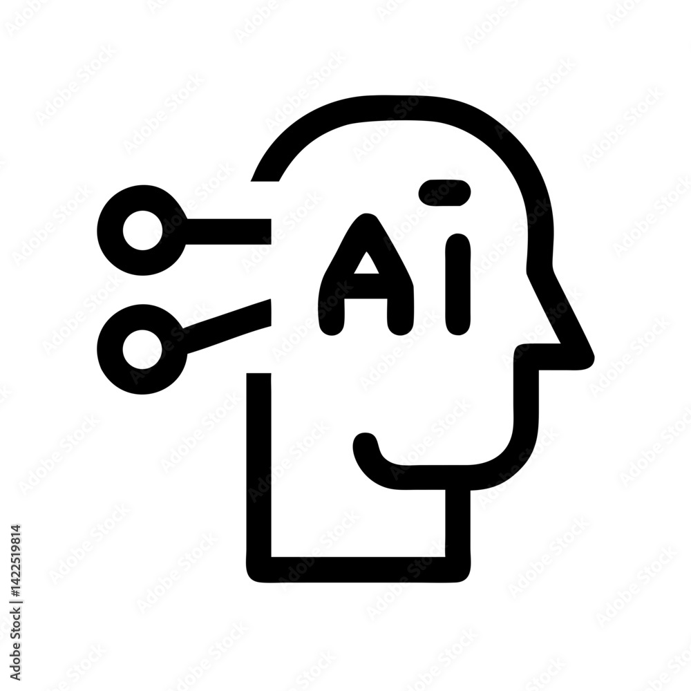 ai flat vector icon ai flat vector icon