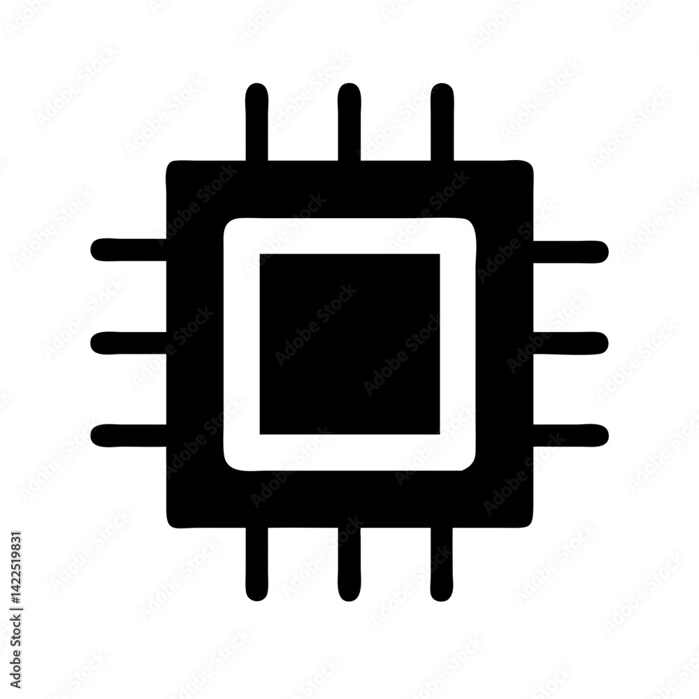 chip icon flat vector icon chip icon flat vector icon