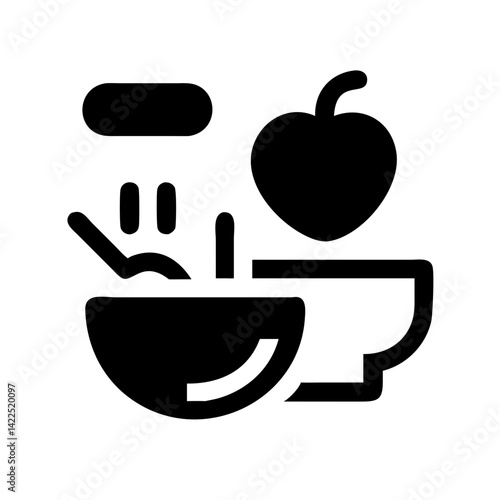 eat healthy icon  flat vector icon