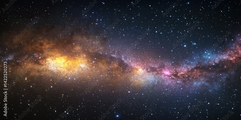 Vast expanse of the Milky Way galaxy, a cosmic tapestry. Vast expanse of the Milky Way galaxy, a cosmic tapestry.