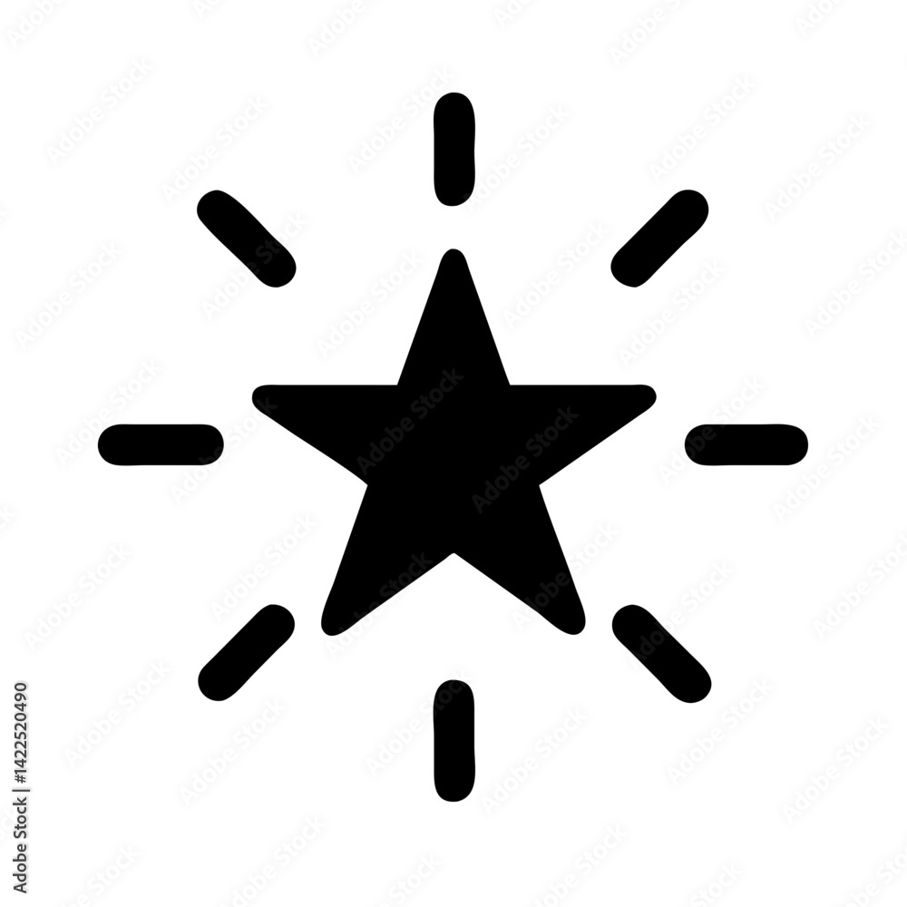 Fototapeta premium star icon flat vector icon