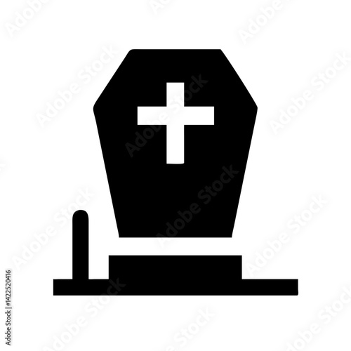 tomb icon  flat vector icon
